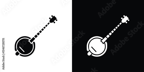 Banjo icon of a flat style vector
