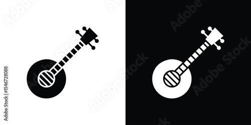 Banjo icon of a flat style vector