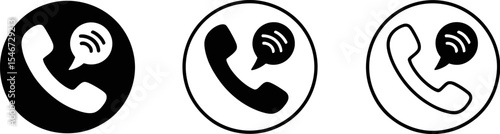 Phone call icon vector illustration for contact us page and customer service support design concept editable stock vector illustration
