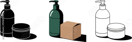 Isolated bottle of wine, beer, or a blank beverage container with a single glass on a white background mock up 