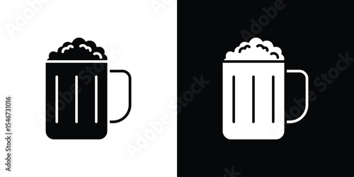 Beer mug icon of a flat style vector