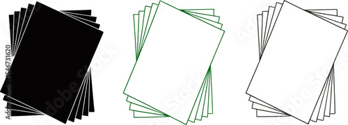 Paper sheets stack mockup template design for presentation and graphic design project visual 100 char editable stock vector illustration