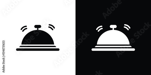 Bell concierge icon of a flat style vector
