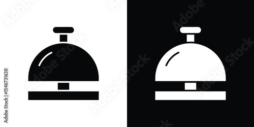 Bell concierge icon of a flat style vector