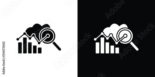 Benchmarking icon of a flat style vector