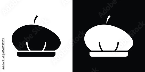Beret icon of a flat style vector