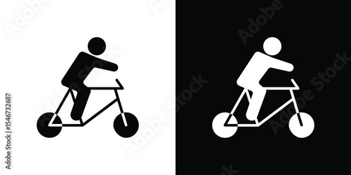 Bicycle rider icon of a flat style vector
