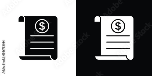 Bill icon of a flat style vector
