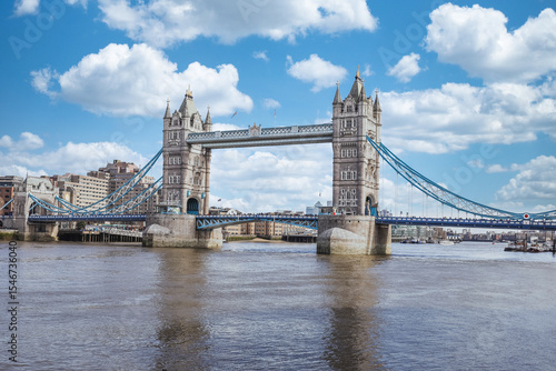 Iconic Tower Bridge Over the Thames River in London, England