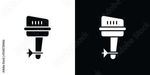 Boat Engine icon of a flat style vector