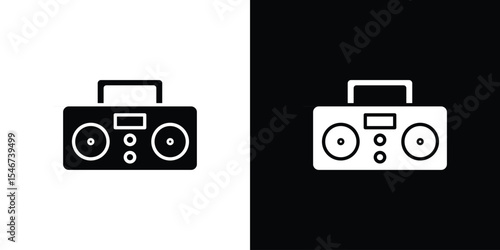 Boombox icon of a flat style vector