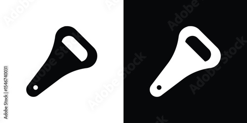Bottle opener icon of a flat style vector
