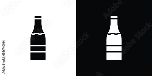 Bottle icon of a flat style vector