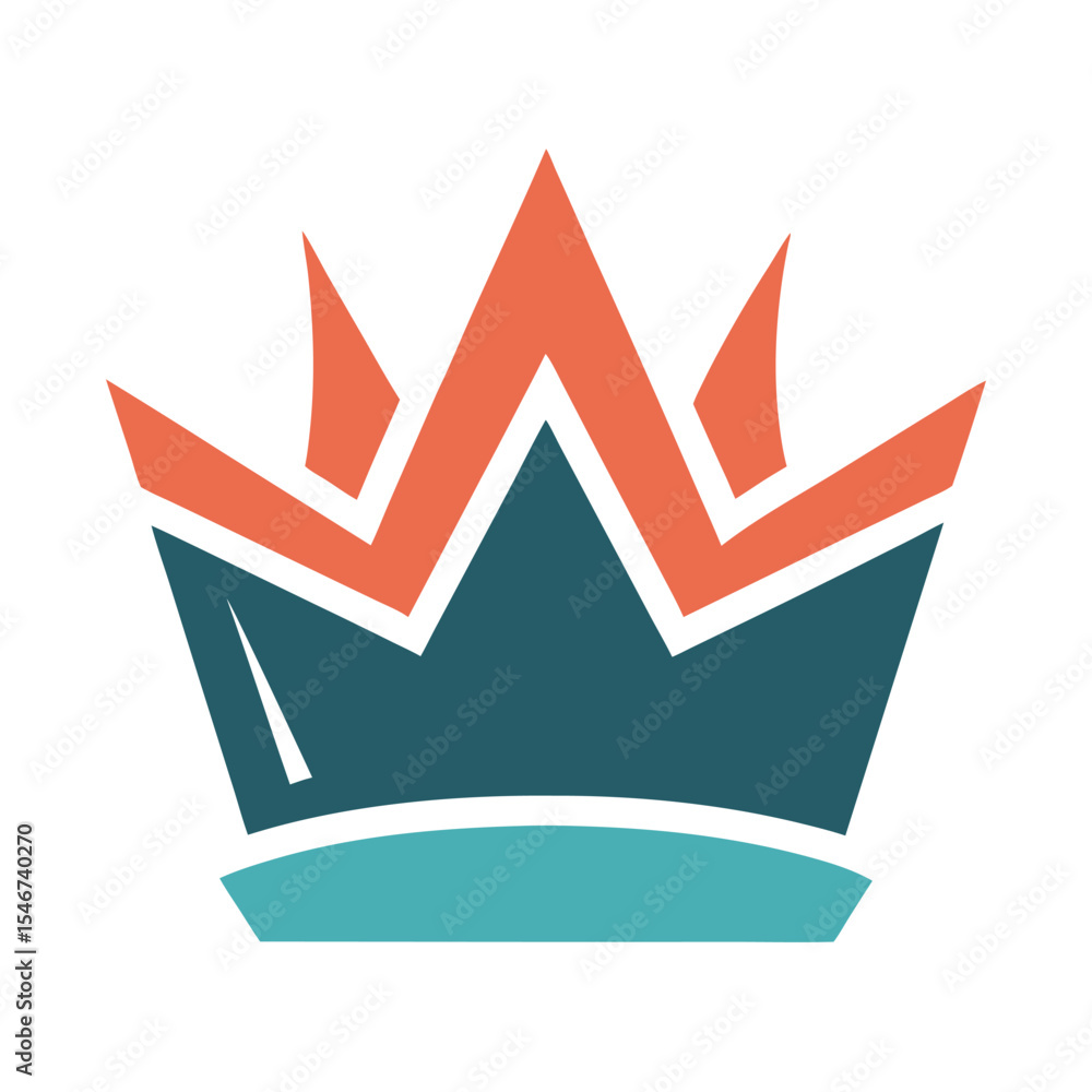 Fototapeta premium Colorful royal crown isolated on white background