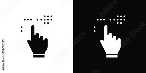 Braille icon of a flat style vector