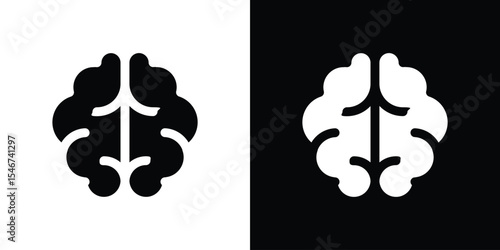 Brain icon of a flat style vector