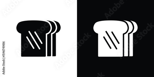Bread loaf icon of a flat style vector