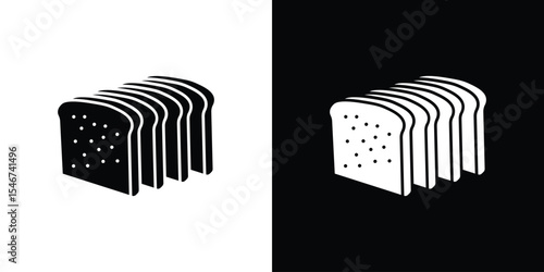 Bread loaf icon of a flat style vector