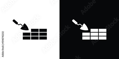 Brickwork icon of a flat style vector