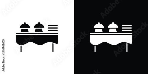 Buffet icon of a flat style vector