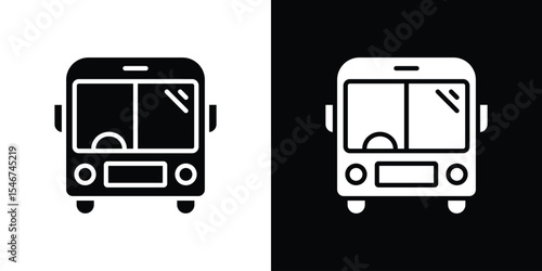 Bus icon of a flat style vector