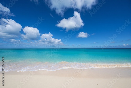Wallpaper Mural White sand beach turquoise water blue sky free beach background ocean Torontodigital.ca