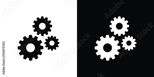 COGS icon of a flat style vector