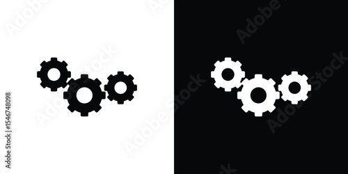 COGS icon of a flat style vector