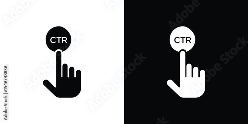 CTR icon of a flat style vector