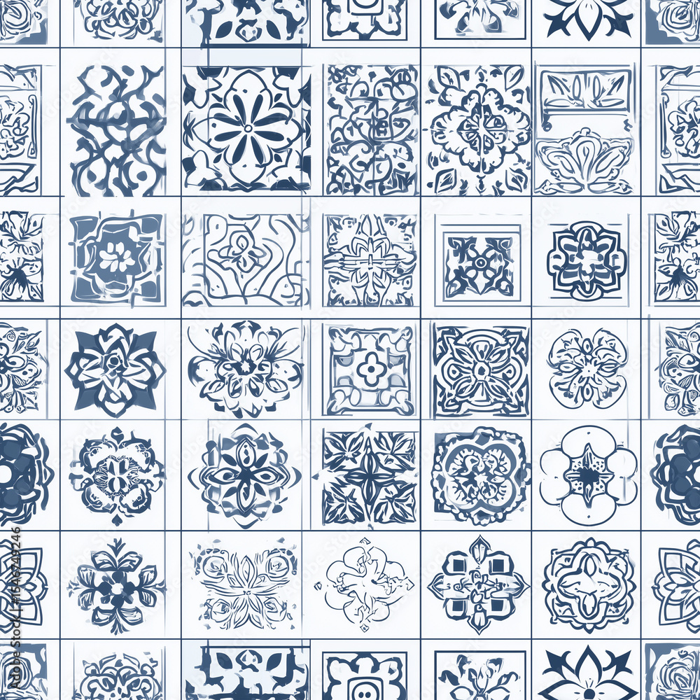 Fototapeta premium Set of seamless patterns