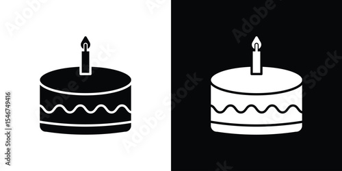 Cake icon of a flat style vector