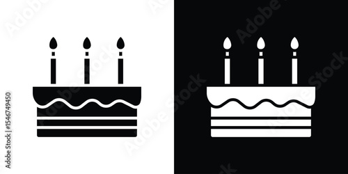 Cake icon of a flat style vector