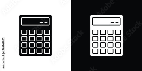 Calculator icon of a flat style vector