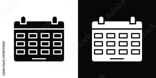 Calendar icon of a flat style vector