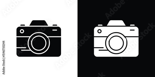 Camera icon of a flat style vector