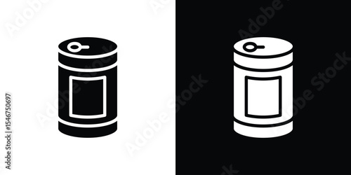 Can food icon of a flat style vector