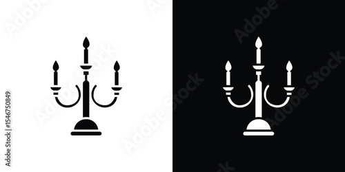 Candelabra icon of a flat style vector