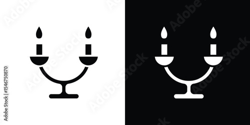 Candelabra icon of a flat style vector