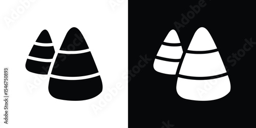 Candy Corn icon of a flat style vector