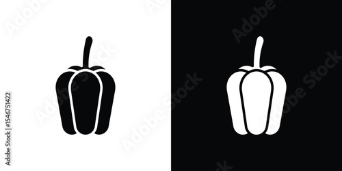 Capsicum icon of a flat style vector