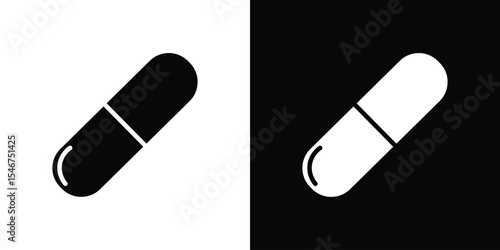 Capsules icon of a flat style vector