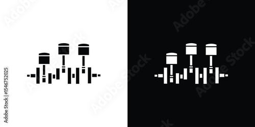 Car crankshaft icon of a flat style vector