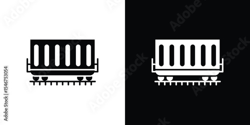 Cargo wagon icon of a flat style vector