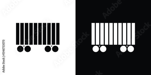 Cargo wagon icon of a flat style vector