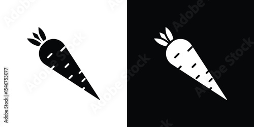 Carrot icon of a flat style vector