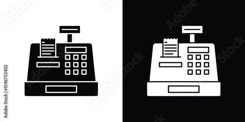 Cash register icon of a flat style vector
