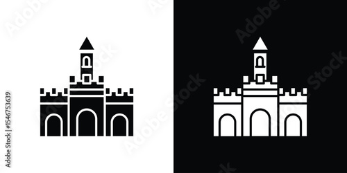 Castle icon of a flat style vector