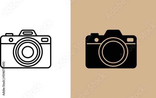 Camera icon photography logo design vector illustration for professional photographers and designers editable stock vector