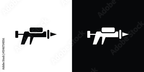 Caulk gun icon of a flat style vector