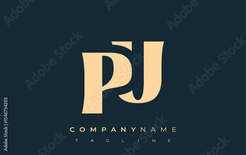 PU Creative Abstract Typography Logo Design. Elegant logo combining bold typography and creative shapes, ideal for branding and identity solutions.